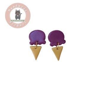 🍦Berry Ice-Cream Cone Clay Earrings Hypoallergenic